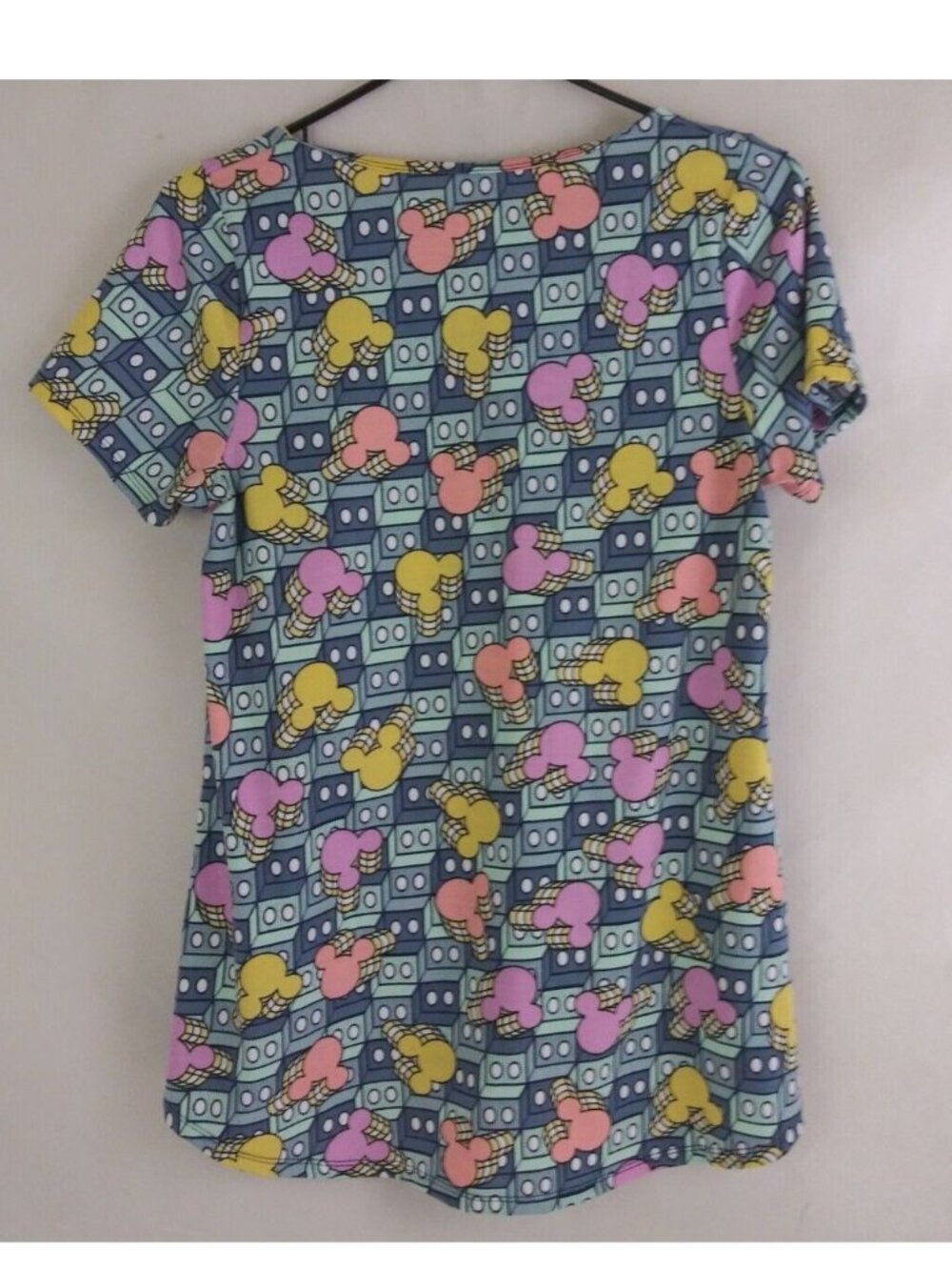 LuLaRoe Disney Shirt Colorful With 3D Style Mickey Mouse Head Design Size Small